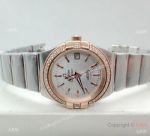 High Quality Replica Omega Double Eagle 2-Tone Rose Gold Diamond Women Watch 